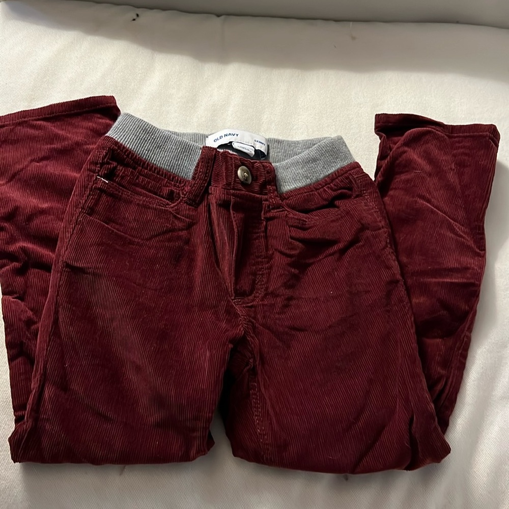 Old Navy Skinny Cords size 5t burgundy